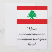 Vlag van Libanon Kaart (Voorkant / Achterkant)