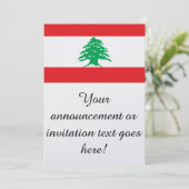 Vlag van Libanon Kaart (Staand voorkant)