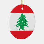 Vlag van Libanon Keramisch Ornament (Rechts)