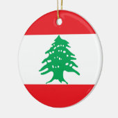 Vlag van Libanon Keramisch Ornament (Links)