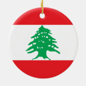 Vlag van Libanon Keramisch Ornament (Achterkant)