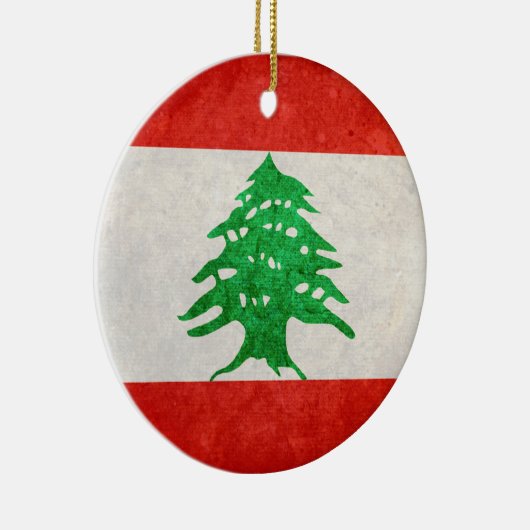 Vlag van Libanon Keramisch Ornament (Rechts)