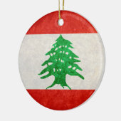 Vlag van Libanon Keramisch Ornament (Links)