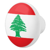 Vlag van Libanon Keramische Knop (Rechts)