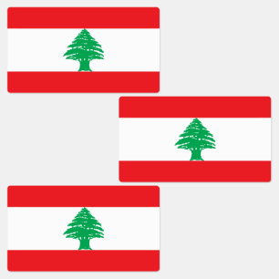 Vlag van Libanon Labels