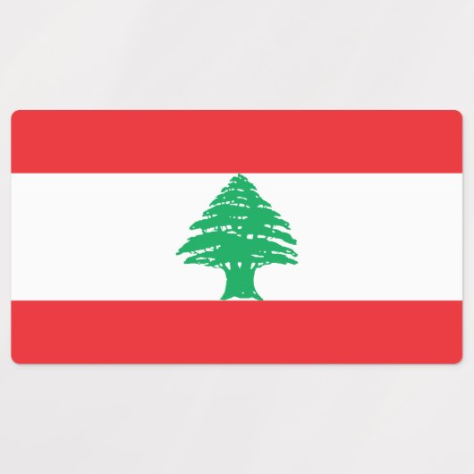 Vlag van Libanon Labels (Design 2)