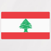 Vlag van Libanon Labels (Design 1)