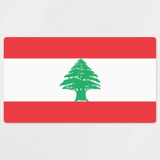 Vlag van Libanon Labels (Design 1)