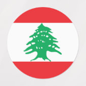 Vlag van Libanon Labels (Design 2)
