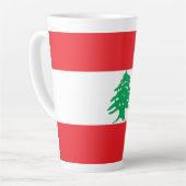 Vlag van Libanon Latte Mok (Linkerhoek)