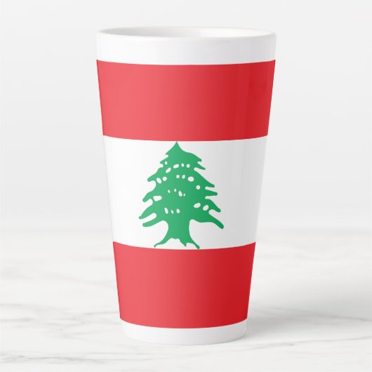 Vlag van Libanon Latte Mok (Voorkant)