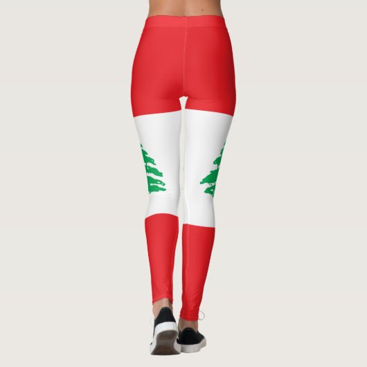 Vlag van Libanon Leggings (Achterkant)