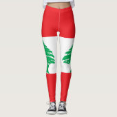 Vlag van Libanon Leggings (Voorkant)