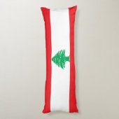 Vlag van Libanon Lichaamskussen (Achterkant (Verticaal))