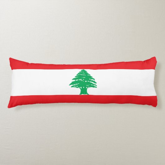 Vlag van Libanon Lichaamskussen (Voorkant)