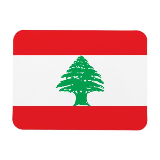 Vlag van Libanon Magneet (Horizontaal)