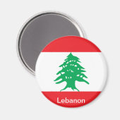 Vlag van Libanon Magneet (Voorkant / Achterkant)