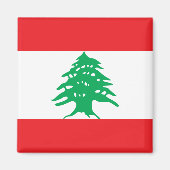 Vlag van Libanon Magnet (Voorkant)