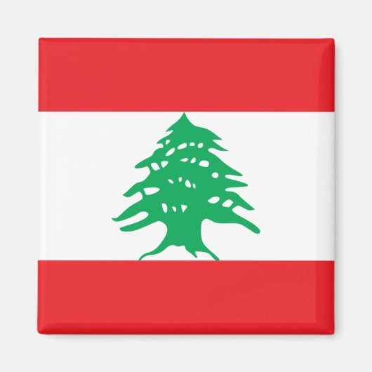 Vlag van Libanon Magnet (Voorkant)
