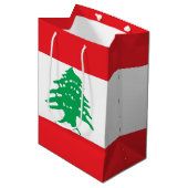 Vlag van Libanon Medium Cadeauzakje (Voorkant Gekanteld)