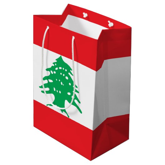 Vlag van Libanon Medium Cadeauzakje (Achterkant Gekanteld)