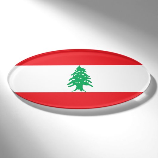 Vlag van Libanon Naambadge (Voorkant)