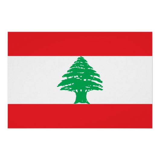 Vlag van Libanon Perfect Poster (Voorkant)