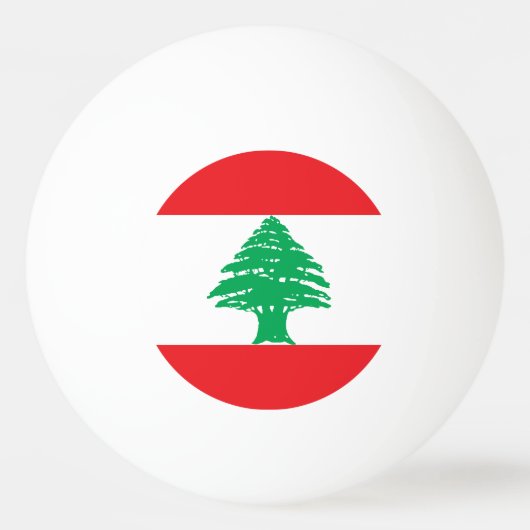 Vlag van Libanon Pingpongbal (Voorkant)
