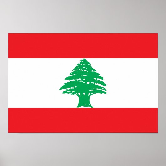 Vlag van Libanon Poster (Voorkant)