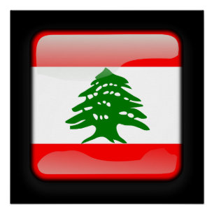 Vlag van Libanon Poster