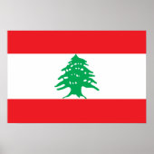 Vlag van Libanon Poster (Voorkant)