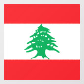 Vlag van Libanon Raamsticker (Vel)