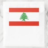 Vlag van Libanon Rechthoekige Sticker (Tas)