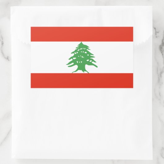 Vlag van Libanon Rechthoekige Sticker (Tas)