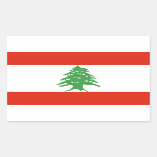 Vlag van Libanon Rechthoekige Sticker