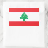 Vlag van Libanon Rechthoekige Sticker (Tas)