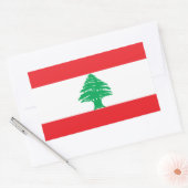 Vlag van Libanon Rechthoekige Sticker (Envelop)
