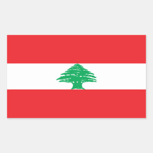 Vlag van Libanon Rechthoekige Sticker