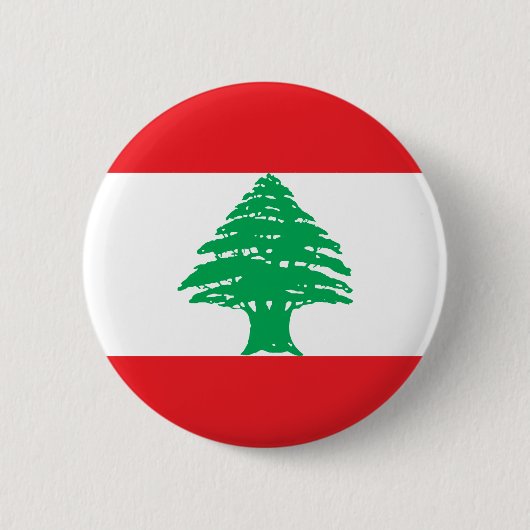 Vlag van Libanon Ronde Button 5,7 Cm (Voorkant)