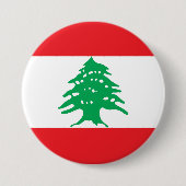 Vlag van Libanon Ronde Button 7,6 Cm (Voorkant)