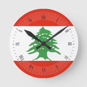 Vlag van Libanon Ronde Klok