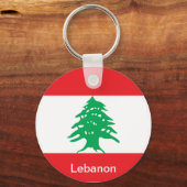 Vlag van Libanon Sleutelhanger (Voorkant)