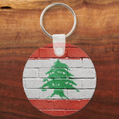 Vlag van Libanon Sleutelhanger (Voorkant)