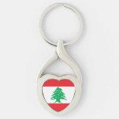 Vlag van Libanon Sleutelhanger (Voorkant)