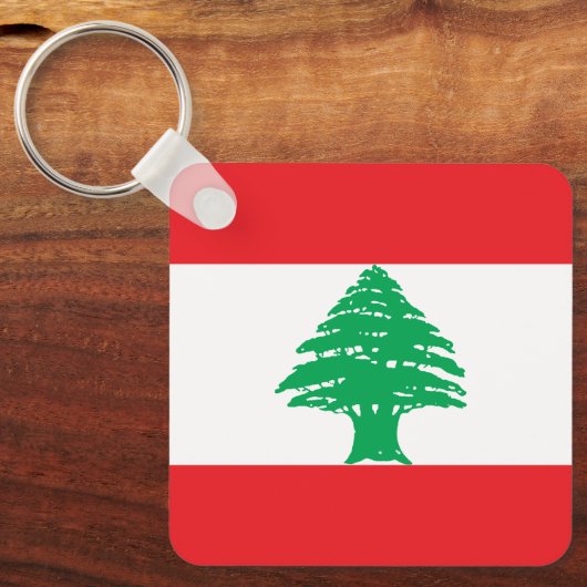Vlag van Libanon Sleutelhanger (Voorkant)
