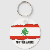 Vlag van Libanon Sleutelhanger (Voorkant)