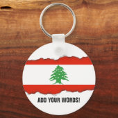 Vlag van Libanon Sleutelhanger (Voorkant)