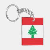 Vlag van Libanon Sleutelhanger (Voorkant Links)