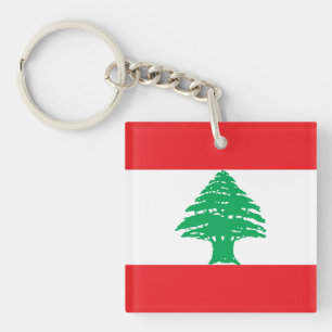 Vlag van Libanon Sleutelhanger