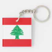 Vlag van Libanon Sleutelhanger (Achterkant)